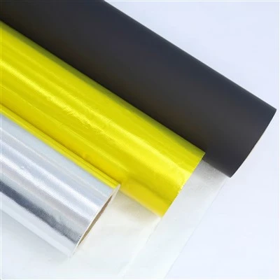 Tela de fibra de vidrio ultraligera en color negro, plateado y dorado TA6110